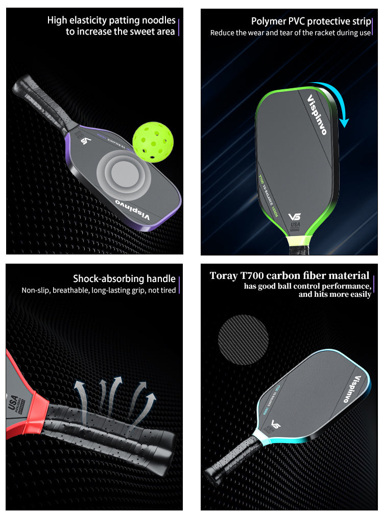Vispinvo manufacturer VS-BALANCE joola gen 2 Carbon fiber pickleball paddle toray t700 for Professional Players