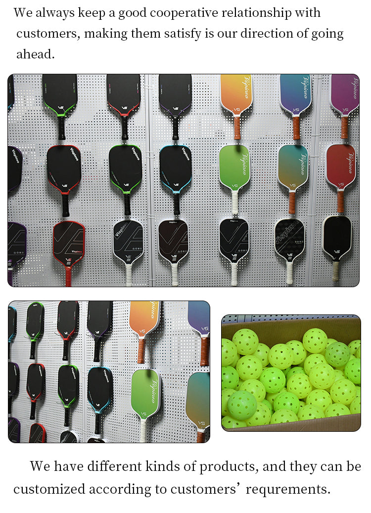 Hot Selling Vispinvo VS-1.0-PRO Carbon Fibre Surface Thermoformed Pickleball Paddle with Anti-Slip Grip
