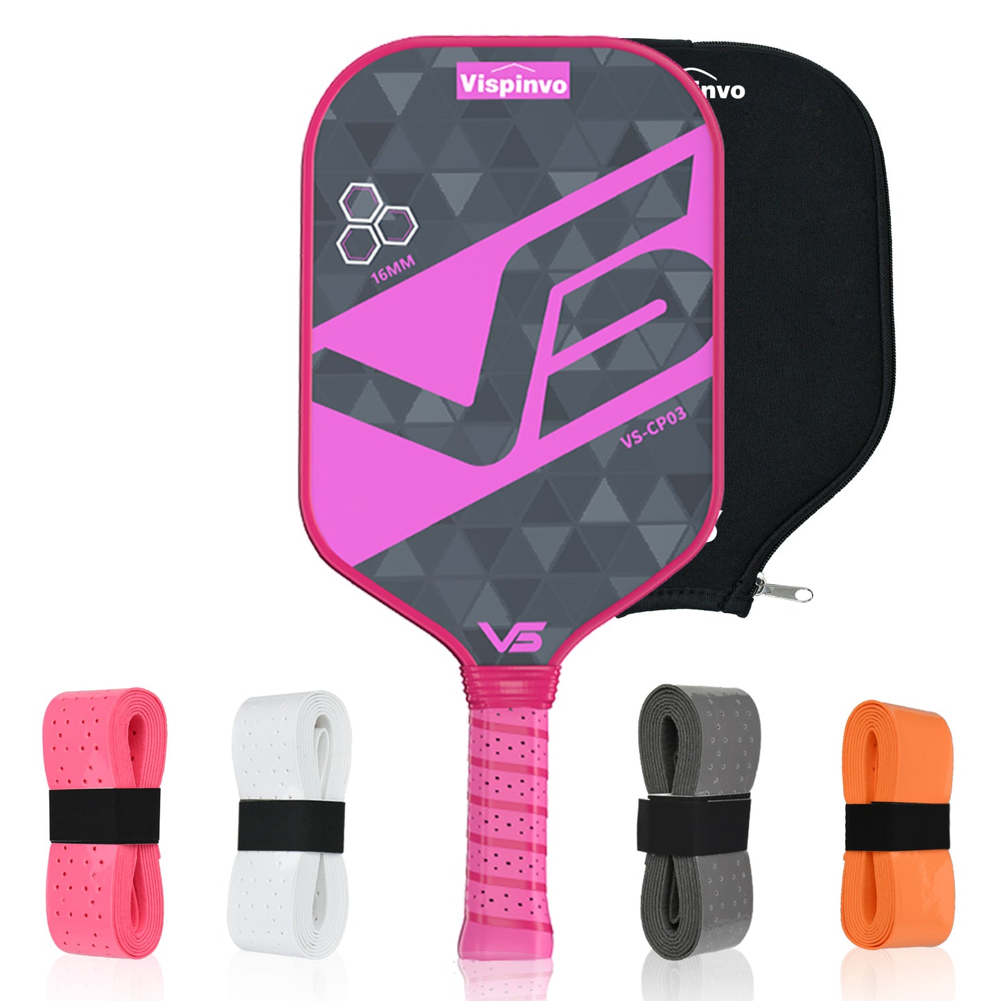 Vispinvo New Arrival Fiberglass 16mm standard racket thickness pickleball paddle