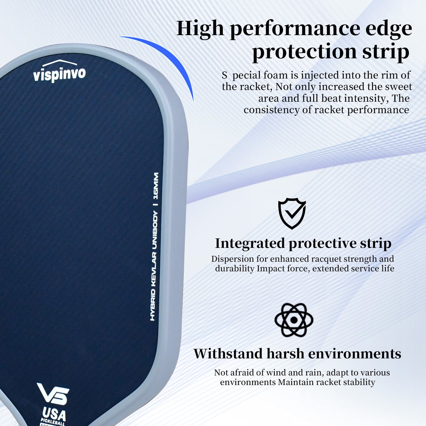 Kevlar Racket Raw Carbon Fiber T700 16MM Polypropylene Honeycomb Core Pickleball Paddle Designed for Control Spin & Consistency