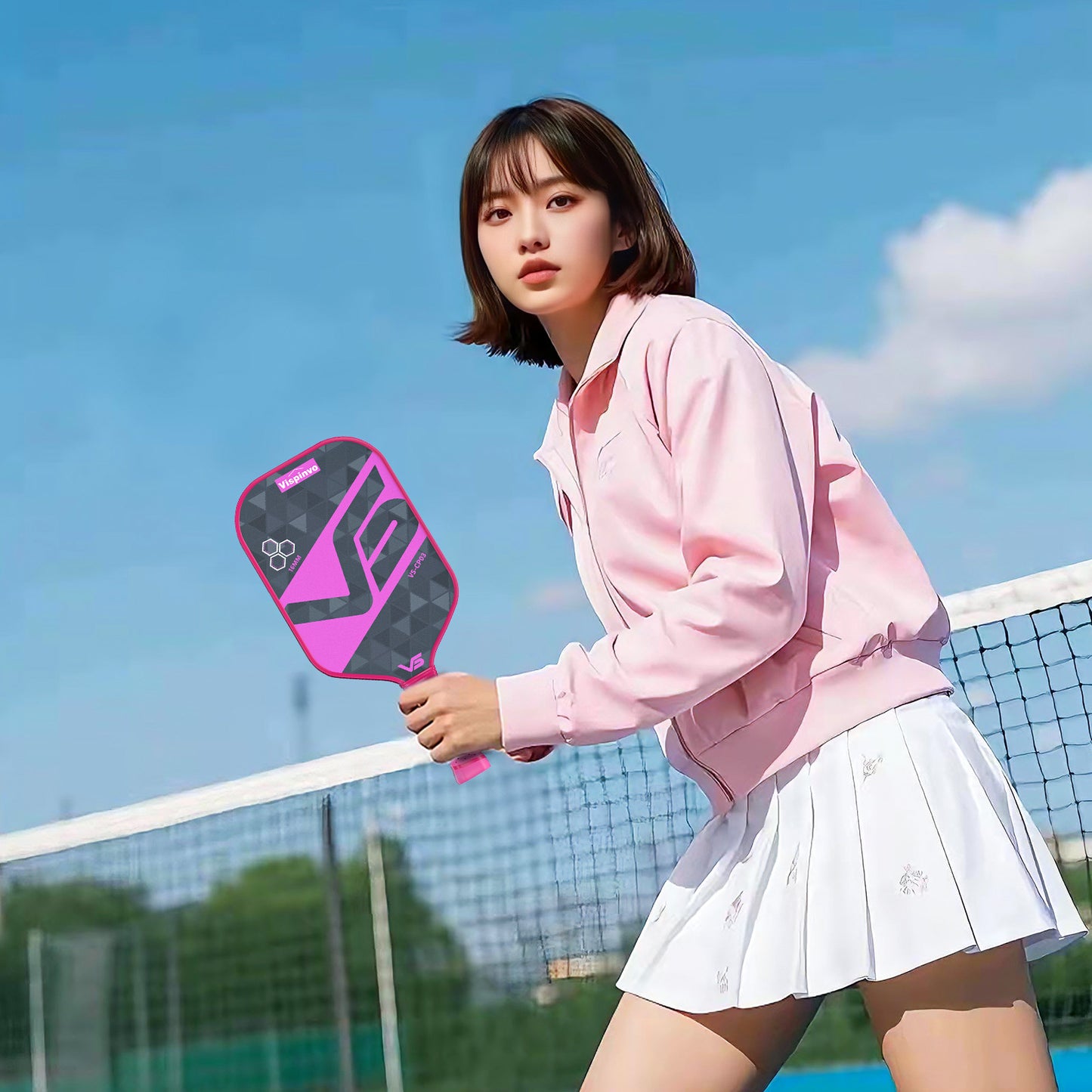 Vispinvo New Arrival Fiberglass 16mm standard racket thickness pickleball paddle