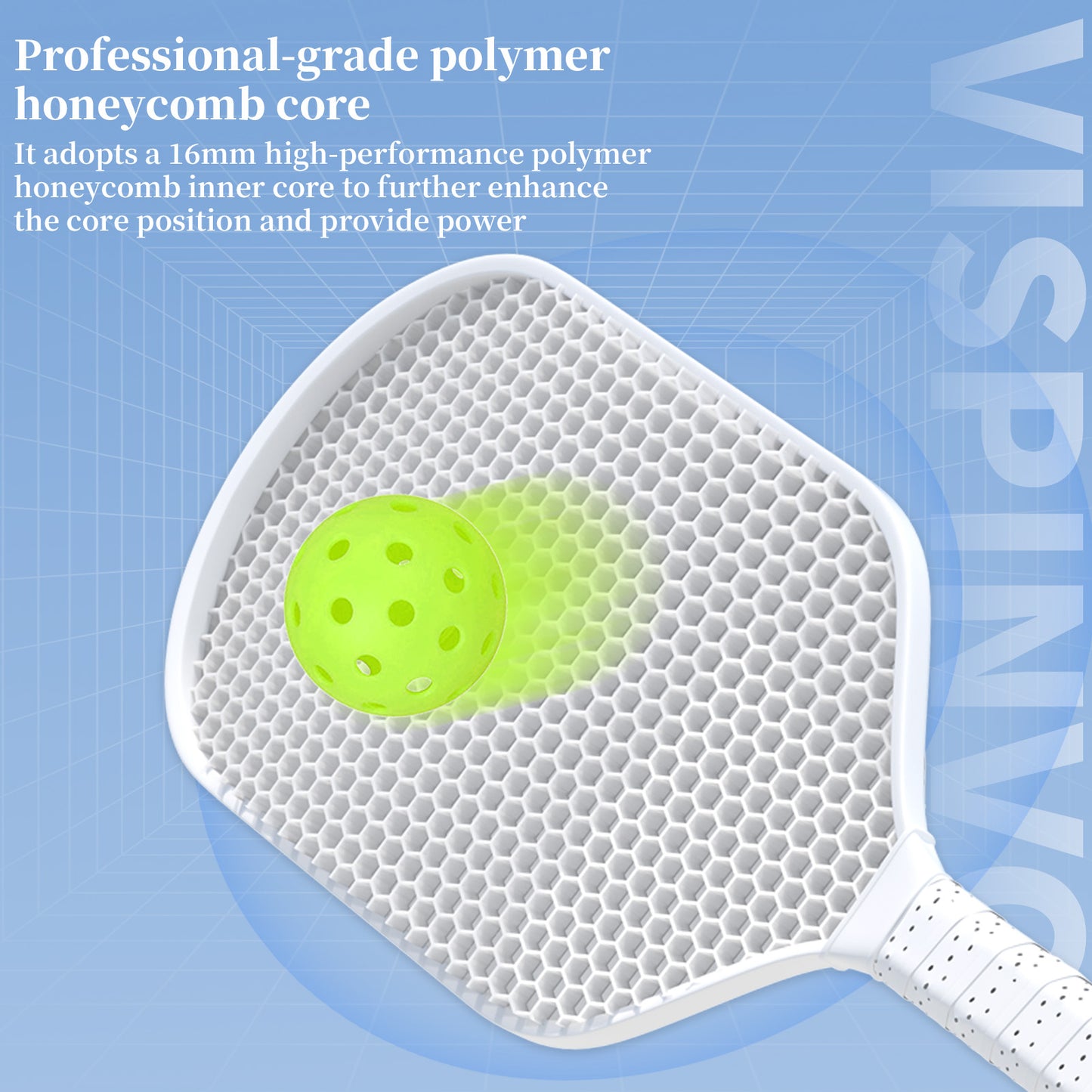 Titanium Carbon Fiber Pickleball Paddles with Honeycomb Core - Anti-Shock Handle & Textured Surface for Advanced Spin Control