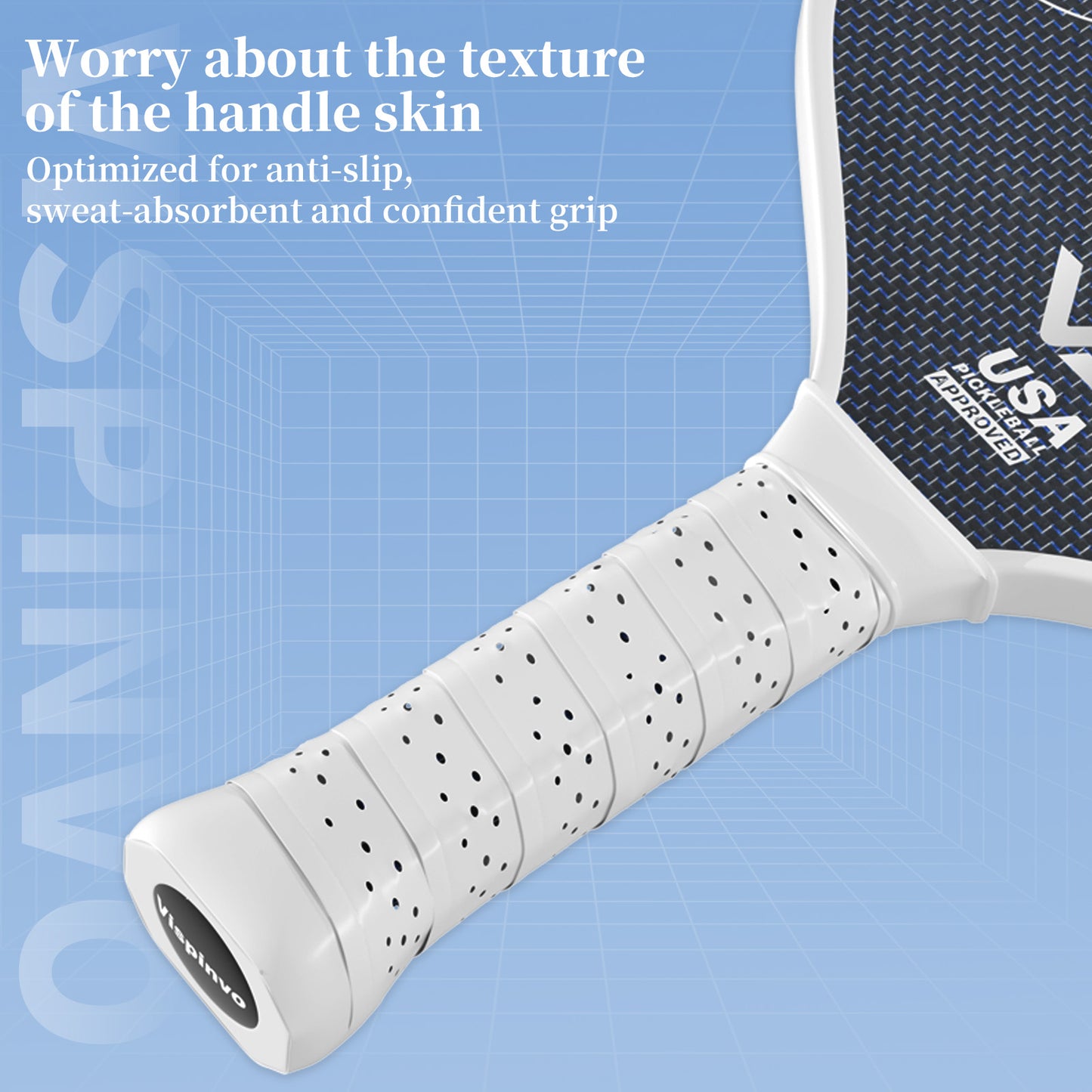 Titanium Carbon Fiber Pickleball Paddles with Honeycomb Core - Anti-Shock Handle & Textured Surface for Advanced Spin Control