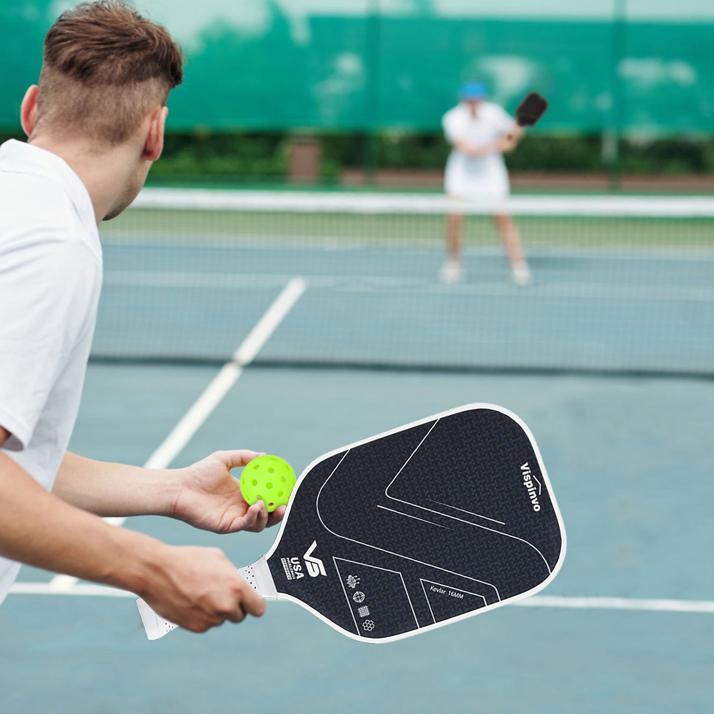 USAPA Approved Kevlar Hybrid Shape Thermoformed Foam Injected Pickleball Paddle 16MM With Power&Spin