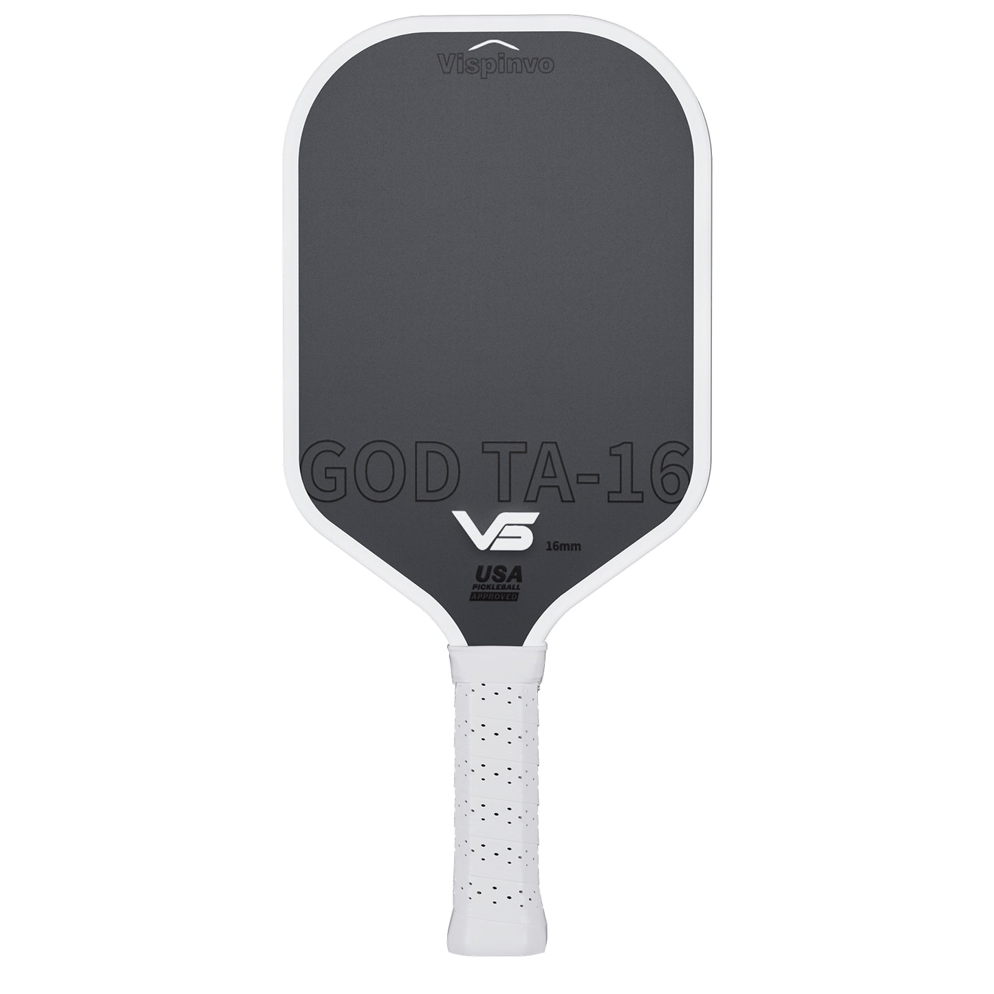 Vispinvo GOD TA-16 Training and Entertainment Carbon Fiber Pickleball Paddle Toray T700 USAPA Authenticated 16mm Thickness