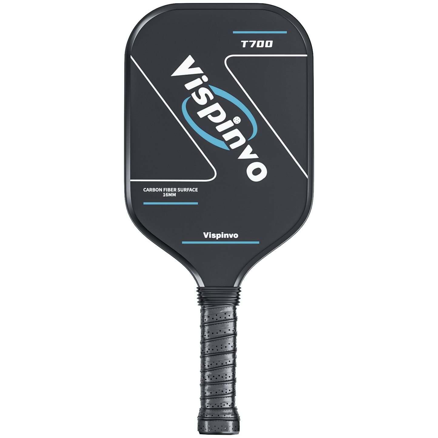 Vispinvo Carbon Fiber Pickleball Paddle(CFS), T700 Pickleball Paddles with High Grit & Spin, 16MM Polypropylene Honeycomb Core, Ideal for Novice and Professional Players