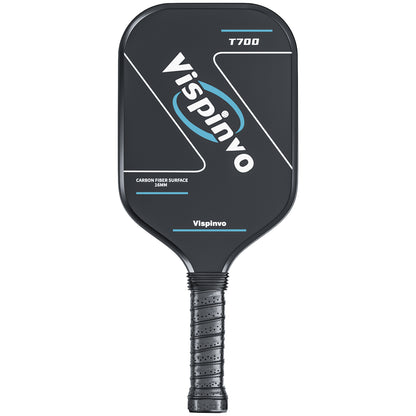 Vispinvo Carbon Fiber Pickleball Paddle(CFS), T700 Pickleball Paddles with High Grit & Spin, 16MM Polypropylene Honeycomb Core, Ideal for Novice and Professional Players