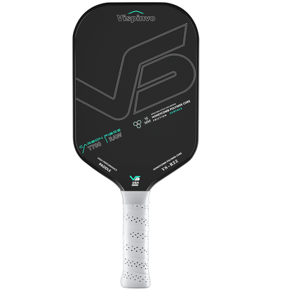 USAPA Approved, VISPINVO VS-R22 16MM T700 Thermoformed Raw Carbon Fiber Professional Pickleball Paddle, Polypropylene Honeycomb Core, Foam Injected Edges for Expanded Sweet Spot