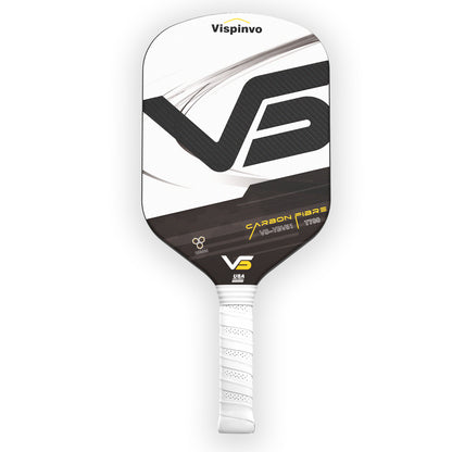 USAPA Approved High Quality Paddle, VISPINVO VS-YBV51 16MM Edgeless, 3K T700 Thermoformed Raw Carbon Fiber Pickleball Paddle, Foam Injected Edges for Expanded Sweet Spot