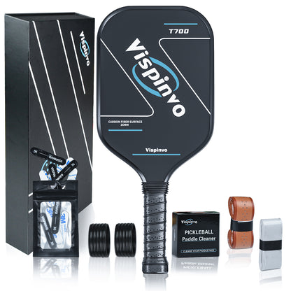 Vispinvo Carbon Fiber Pickleball Paddle(CFS), T700 Pickleball Paddles with High Grit & Spin, 16MM Polypropylene Honeycomb Core, Ideal for Novice and Professional Players