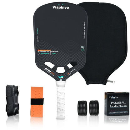 USAPA Approved, High Level VISPINVO VS-YBV34 Lightweight Pickleball Paddle Edgeless, 16MM T700 Thermoformed Raw Carbon Fiber Pickleball Paddle, Foam Injected Edges for Expanded Sweet Spot, Control and Balance