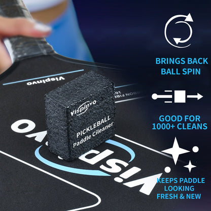 Vispinvo Pickleball Paddle Eraser, Pickleball Paddle Cleaner Eraser for Carbon Paddles, Removes Dust and Dirt from Paddles, Easily Erases Ball Marks, Pickleball Accessories