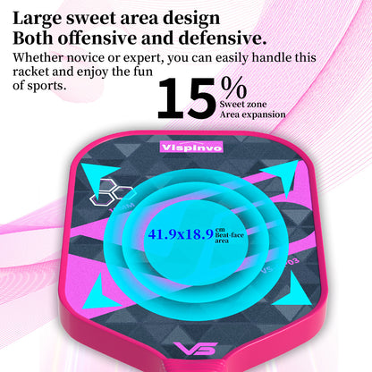 Vispinvo New Arrival Fiberglass 16mm standard racket thickness pickleball paddle