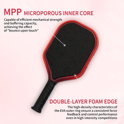Apex Series/USAPA Certified Paddle/Quantum MPP/5th Generation Pickleball Paddle/Toray T700 Carbon Fibre/Hot Pressed Integrated/Microporous Core Double-Layer Foam/Fully Equipped Gift Set