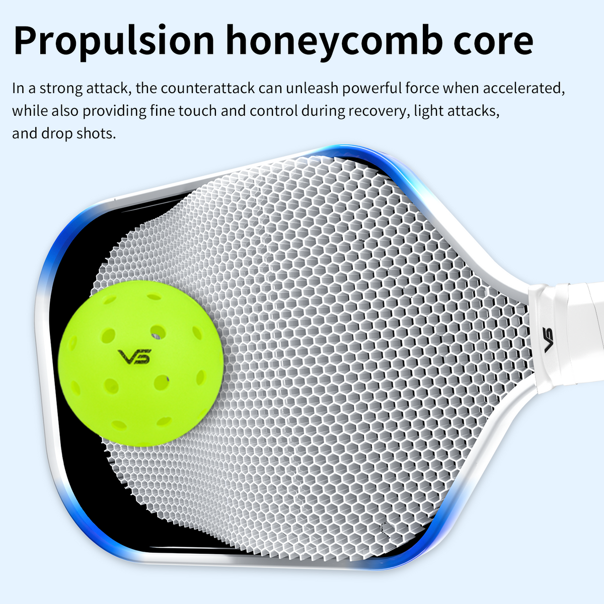 Vispinvo Apex-series Pickleball Paddles, Raw Carbon Fiber Surface, 16mm, Tech Flex Power, Propulsion Core, Elongated, Control and Balance