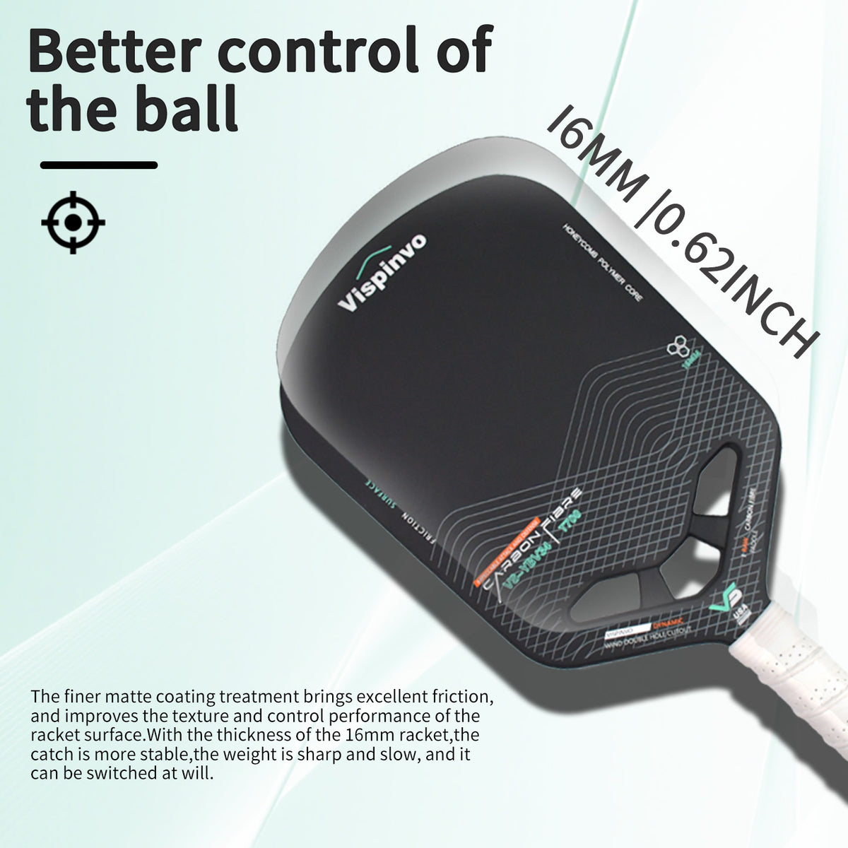 VISPINVO VS-YBV34/USAPA Approved,  (Tournament Ready)Paddle Details