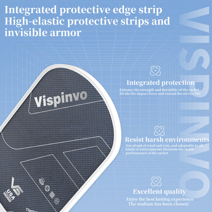 Titanium Carbon Fiber Pickleball Paddles with Honeycomb Core - Anti-Shock Handle & Textured Surface for Advanced Spin Control