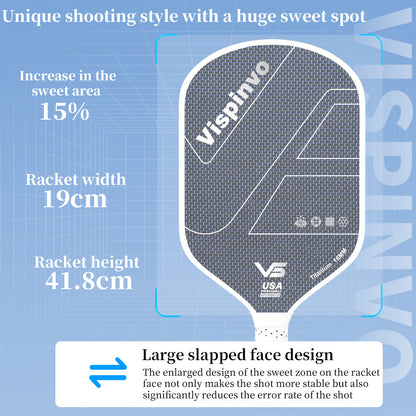 Titanium Carbon Fiber Pickleball Paddles with Honeycomb Core - Anti-Shock Handle & Textured Surface for Advanced Spin Control