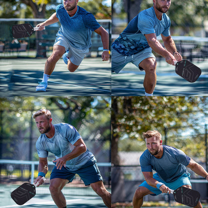 USAPA Approved, VISPINVO VS-R22 16MM T700 Thermoformed Raw Carbon Fiber Professional Pickleball Paddle, Polypropylene Honeycomb Core, Foam Injected Edges for Expanded Sweet Spot