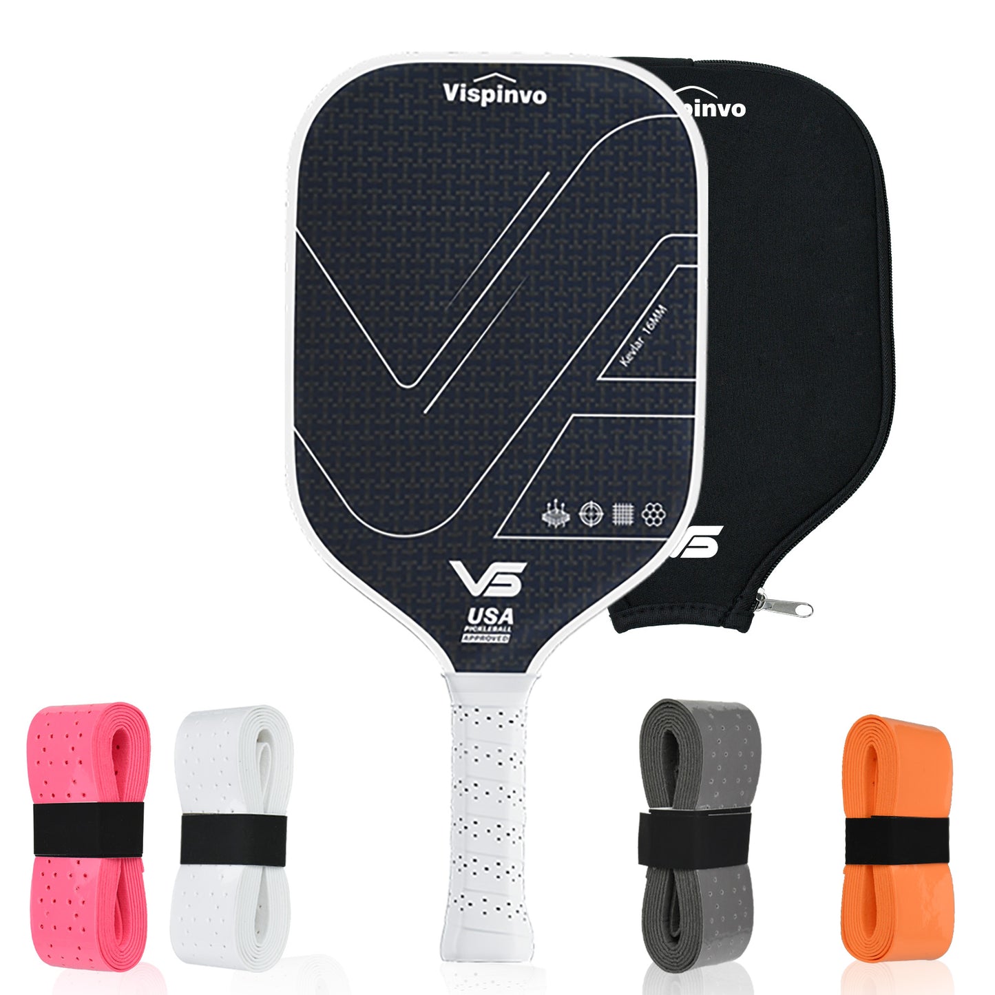 USAPA Approved Kevlar Hybrid Shape Thermoformed Foam Injected Pickleball Paddle 16MM With Power&Spin